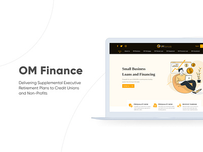 OM Finance bank design finance logo design typography ui ui design ux web design website