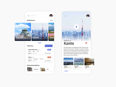 Travel App (Japan) application mobile ui uidesign uiux ux