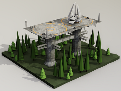 Return of the Jedi - Endor Shield Generator 3D Illustration
