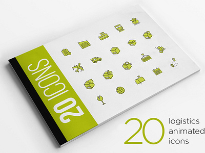 20 Logistics Animated icons animation app design flat icon illustration logistics lottie svg animation vector web website