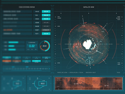 HUD Mars adobe illustrator after effect animation design display flat hud motion graphics screen design ui