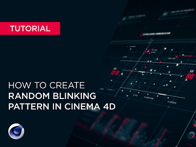 Random Blinking Pattern - C4D Tutorial 2d 2d animation 3d animation cinema 4d design display flat hud motion graphics screen design ui