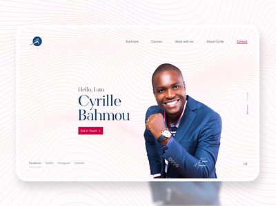 Cyrille Bahmou Personal Website branding design figma figmaafrica finance ui ux web