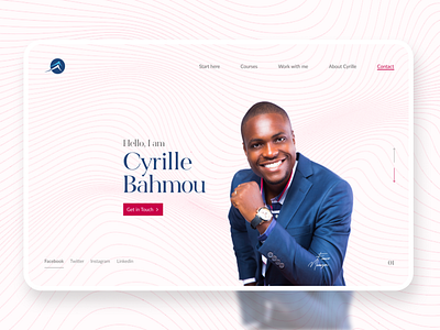 Cyrille Bahmou Personal Website branding design figma figmaafrica finance ui ux web