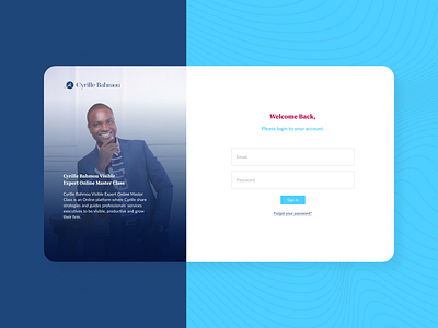 Simple Registration Page for Cyrille Bahmou Website coach design figma figmaafrica figmadesign finance ui ui ux web