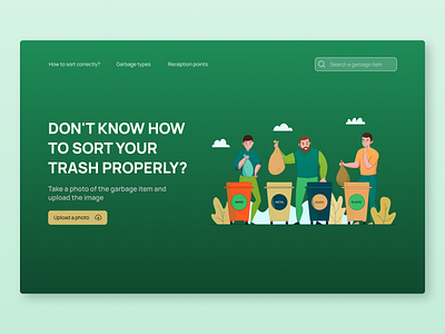 Separate garbage collection design figma illustration ui webdesign website