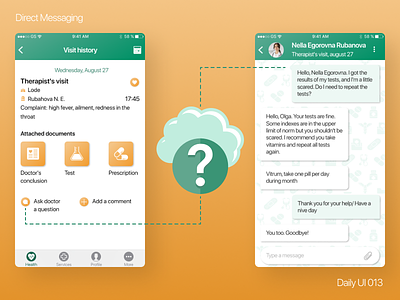 Daily UI 013 - Direct Messaging app dailyui design direct messaging figma health messanger ui ux