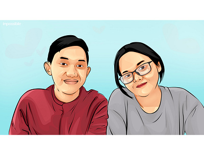 Cartoon Potrait illustration potrait vector art vexel art