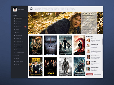 UI/App design app application design ipad movie streaming ui