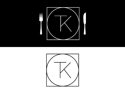 Restaurant logo black brand branding fork illustrator knife logo logotype minimalistic restaurant vector white