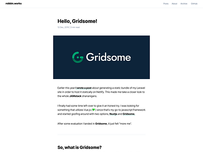 Personal website 19/20 blog clean design gridsome minimalism personal website portfolio tailwindcss vuejs web