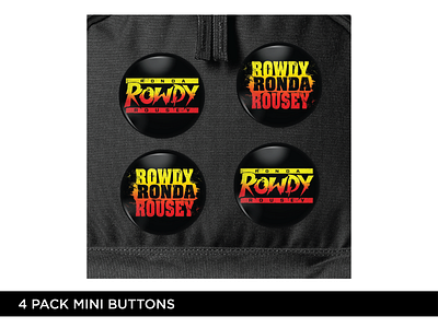 WWE - 4 pack mini buttons