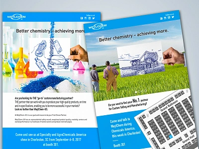 WeylChem - Newsletter fair announcement campaign branding design newsletter design ui vector