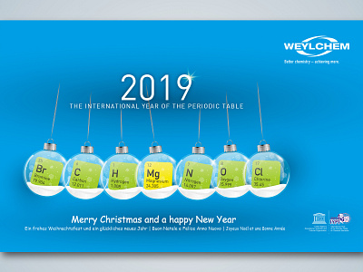 WeylChem - Season's Greetings campaign branding design illustration vector