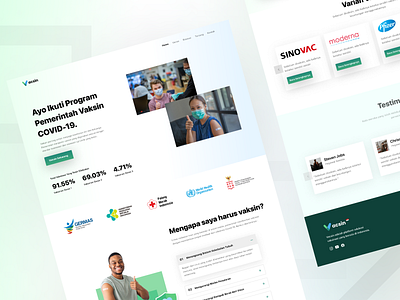 Vaccine Landing Page 💉 2021 app company profile companywebsite design graphic design illustration ui ux