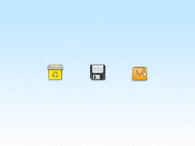 Cons 32 bag bin disk floppy icon icon set icons