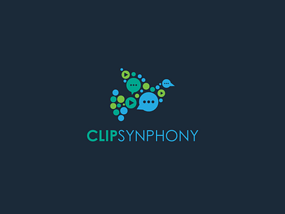 ClipSynphony birds ceative flat logos portals social media