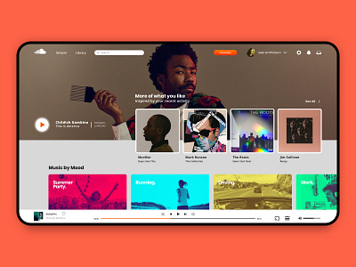 Sound cloud redesign artist website branding colors design logo music redesign soundcloud ui uidesign ux web design