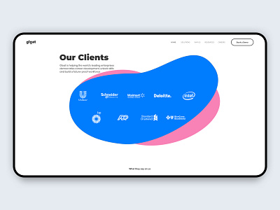 Clients section web design branding client colors design section typography ui uidesign ux web design webdesign website