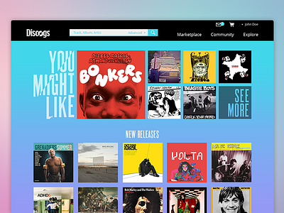 Discogs redesign (concept)