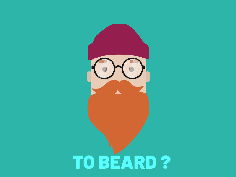 To Beard or no to Beard? animation background changing beard dilemma glasses hipster