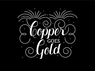 Poster Heading (NYE 2017) for Copper Spirits & Sights customtype handlettering illustration