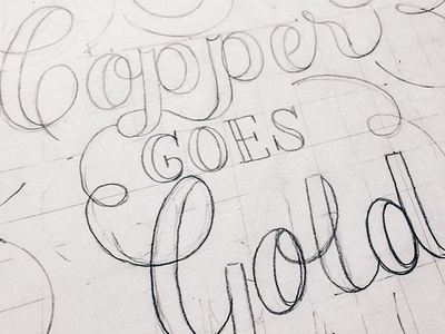 Process - Poster Heading (NYE 2017) for Copper Spirits & Sights handlettering lettering posters