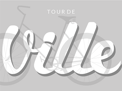 Tour de Ville branding handlettering illustration