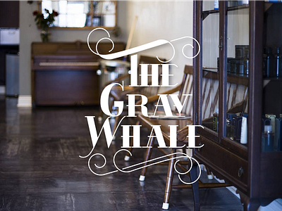 The Gray Whale apparel design branding handlettering logo