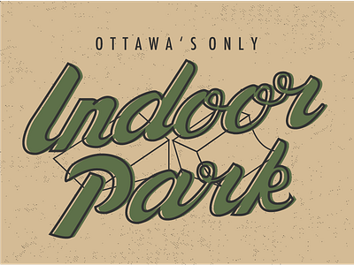 Lettering for "The Yard" Indoor Park hand lettering print design vector