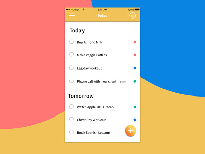 Todos App design list mobile productivity sketch style todo app ui ux