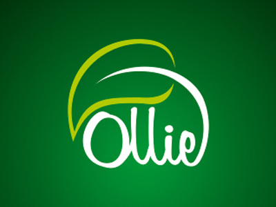 Ollie - healthy restaurant green healthy leaf logo restaurant