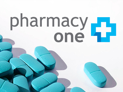 Pharmacy ONE blue branding logo number one pharmacy