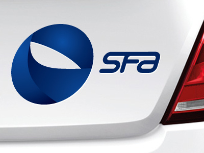 SFA car dealers blie car car dealers design logo peugeot