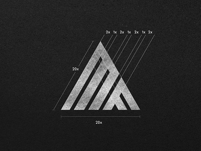 MF Logo Design - Rebranding @andrepicarra branding design fit fitness guides gym icon identity letter logo mark mf minimal monogram pyramid rebranding triangle