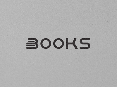 BOOKS Wordmark Challenge @andrepicarra black branding design gray identity logo logotype mark minimal minimalism simple wordmark