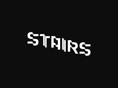 Stairs Wordmark Challenge @andrepicarra black white branding letters logo logotype mark stairs word wordmark