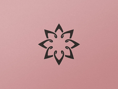 Flower Logo Design @andrepicarra black branding flower identity logo mark monogram rose symbol symetry