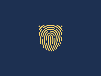 Touch Shield finger id identity lines logo mark security shield symbol touch