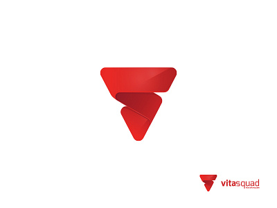 VS branding identity initals letterform logo mark red shadow vitasquad vs