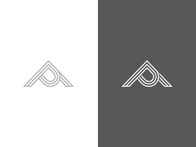 AP Personal Brand ap icon identity initials letter line logo logotype minimal monogram simple