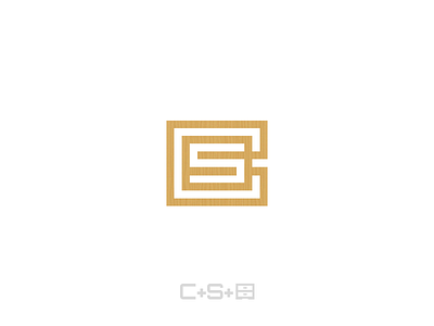 CS Furniture branding furniture identity initials logo mark minimal mono wood