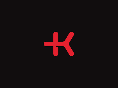 +k branding brown identity initials letter icon logotype mark minimal red