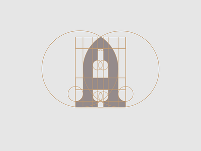 Ameno's Grid a bottle grid icon identity letter lines monogram typography wine