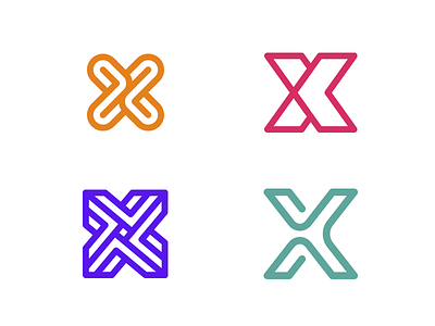 X Logo Explorations III @andrepicarra branding geometrical shapes identity letter lettermark logo logo design pen sketches work in progress x