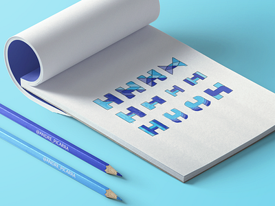 H Tech Logo Coloring @andrepicarra branding color coloring h h logo letter lettermark logo logo design pencil