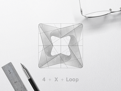 X Star Sketch @andrepicarra brand branding four gradient guides icon identity lines logo loop mark monogram sketch star