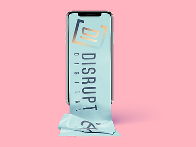 Disrupt Digital app brand and identity branding design graphic design logo typography ui