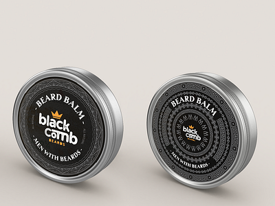 Black Comb Beards Beard Balm beard beardbalm branding design graphic design label design label mockup label packaging packaging design packaging mockup