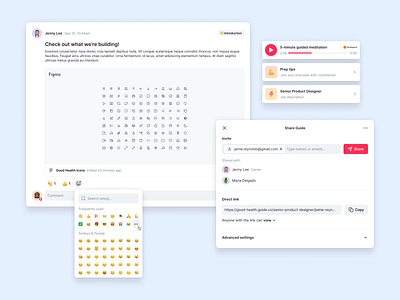 Components 🧑‍🚀 candidate clean comment components design design system emojis figma hiring integrations minimal modals post reactions share ui user experience user interface ux white